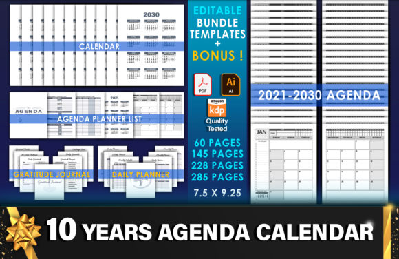 Download 10 Years KDP Interiors Template Bundle - 10 years Collection