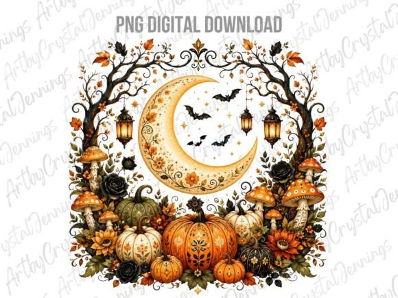 Download Celestial Autumn Moon Pumpkin PNG - Celestial Collection