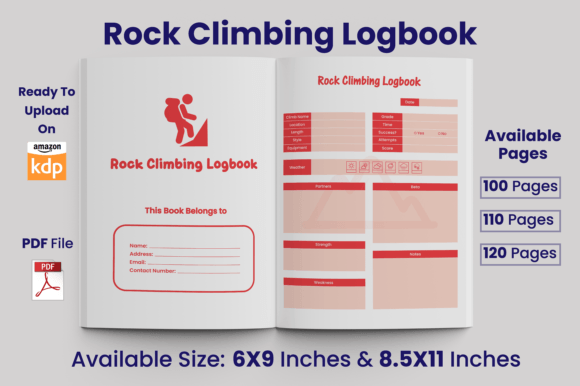 Download Rock Climbing Logbook KDP Interior - Log Collection