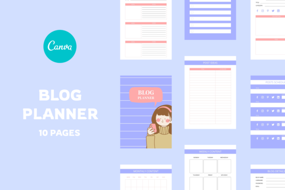 Download Blog Planner Canva Template - Log Collection