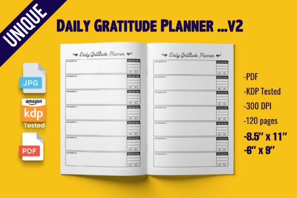 Download Daily Gratitude Planner (KDP Interior) - Premium Bundle