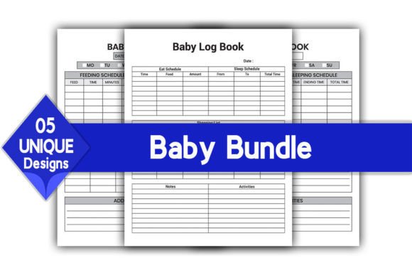 Download Baby Log Book Bundle | KDP Interior - Log Collection